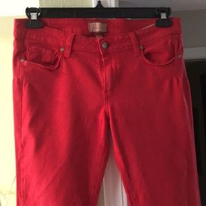 Red Paige Peg Skinny Jeans